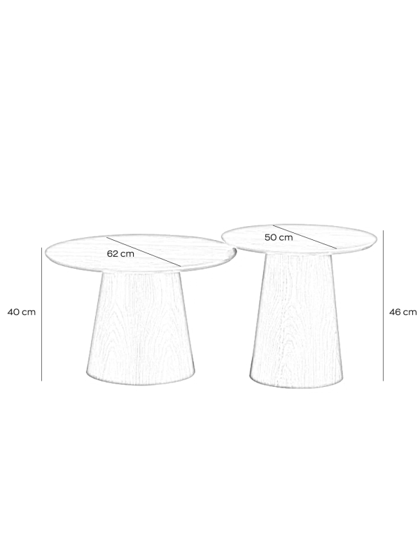 Kavos staliukų rinkinys Ash