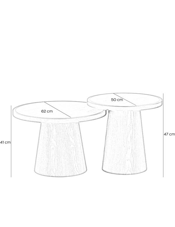 Kavos staliukų rinkinys Mae